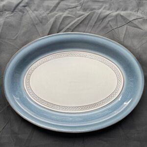 Vintage Blue and White Denby Castille Oval Serving Platter England